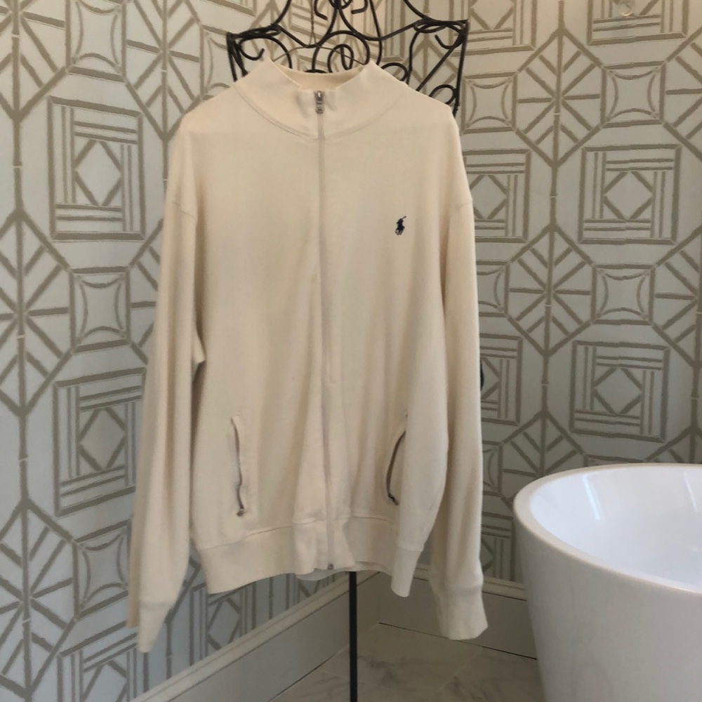 Men’s polo zip up sweatshirt